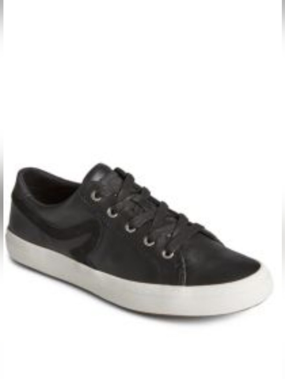 Sperry Sandy LTT Black Leather Lace-Up Sneaker Trainers